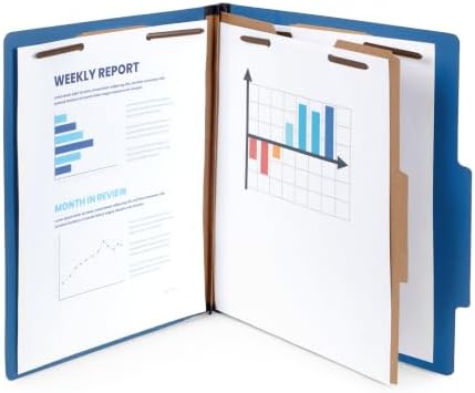 Blue Summit Supplies 10 Dark Blue Classification Folders, 1 Divider, Letter - Image 4