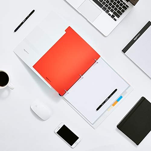 Amazon Basics 8-Tab Plastic Binder Dividers with Multicolor Tab Labels for 3 Ring Binder, Durable, 3-Hole Punched, for School, Office and Home Organization, Letter Size, Assorted Colors, 6-Pack - Image 7