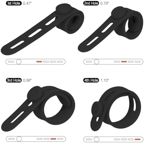 Donruby 24Pcs Silicone Cable Ties, Reusable Cord Organizer Straps, 2 Colors - Image 3