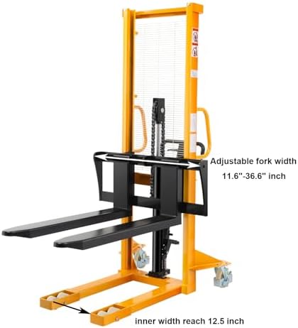 APOLLOLIFT 2 Pices Manual Pallet Stacker 2200lbs Capacity 63" Lift Height - Image 3