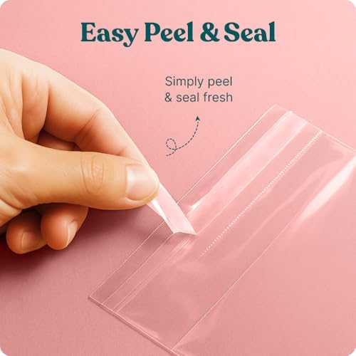 4x4 Self Sealing Cellophane Bags (200 Pack) - Clear Cookie Bags With Seal - Image 4