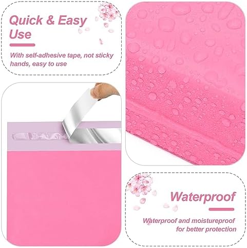JinRuiKJ Thank You Poly Mailers 10x13 Inch, 25 PCS, Pink - Image 3