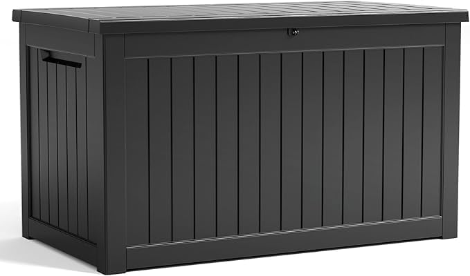 280 Gallon Resin Deck Box, Lockable Patio Outdoor Storage Box by OutdoorLivingPerfected