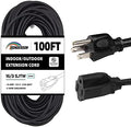 100 Ft Black Outdoor Extension Cord, 16 Gauge Heavy Duty Power Cord by HONDERSON