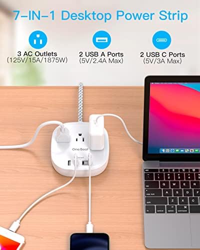 Travel Essentials, 22.5W/4.5A Flat Plug Power Strip, 6 Ft Extension Cord - Image 6