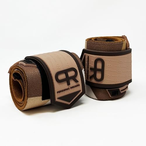 PR Personal Record Heavy Duty Premium Wrist Wraps, More Elasticity, Reinforced Stitching, Extra Wide Strap, Strong Thumb Loop, Larry Wheels Weightlifting Wraps by PRPersonalRecord