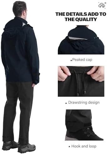 iCreek Rain Suit Waterproof Breathable Lightweight 2-Piece Rain Gear Unisex - Image 5