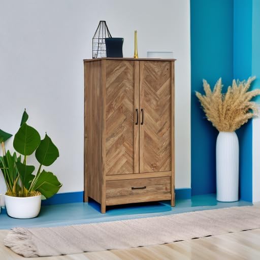 Sauder Cannery Bridge Armoire, L: 32.36" x W: 22.52" x H: 59.80", Sindoori Mango Finish - Image 5