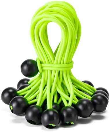 30 Pack Ball Bungee Cord, Heavy Duty Bungie Cord (12",Fluorescent Green) by Unknown