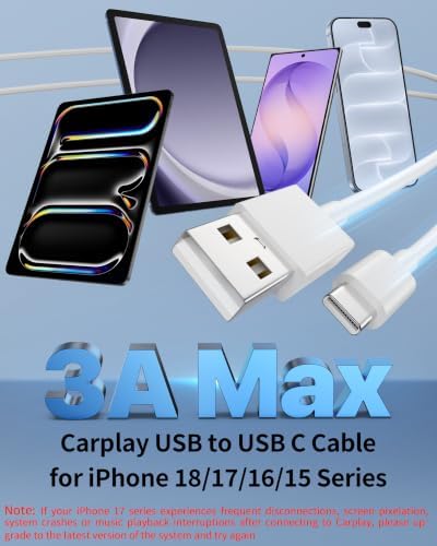 Car Carplay Cable for iPhone 18/18 Pro Max/17/16/15 Pro Max Charger Cord - Image 2