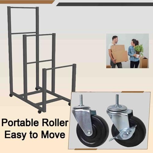 Commercial Carton Storage Rack Cartons Cart, Large Portable Cardboard Stand with Casters Wheels, for Warehouse/Shipping Station Hold Broken Down Boxes(Hold 30-60 Pcs) - Image 5