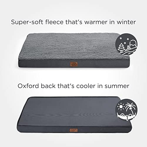 Bedsure XL Dog Bed, Extra Large Pet Bed with Comfy Sherpa,44x32in Dark Grey - Image 5