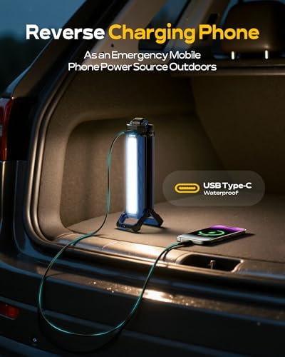Mechanics Work Light, Under Hood Working Light Bar with Magnetic, 5600AH 3600LM Portable Cordless Work Light for Mechanic, Job Site Lighting for Underhood/Mechanic/Car Repairing/Garage -Blue - Image 5