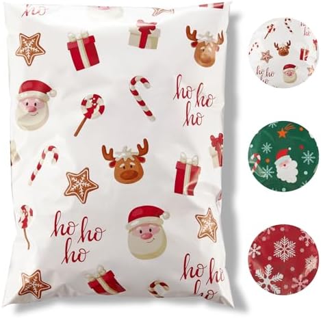 Fuxury Christmas Poly Mailers 14.5x19" 50Pc,Large Shipping Bags for Clothes by Fuxury