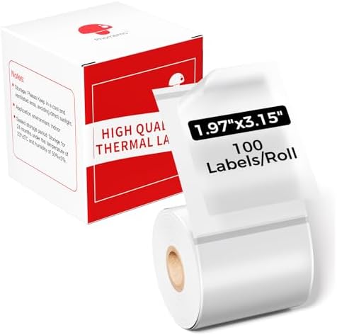 Phomemo Frosted Thermal Labels, 1.97"x3.15", for M110/M100/M220, 90 PCS by Phomemo