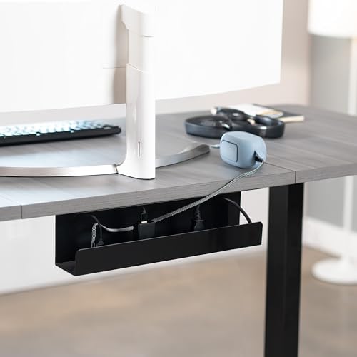 VIVO Black 17 in Under Desk Cable Management Tray, DESK-AC06-1C - Image 2