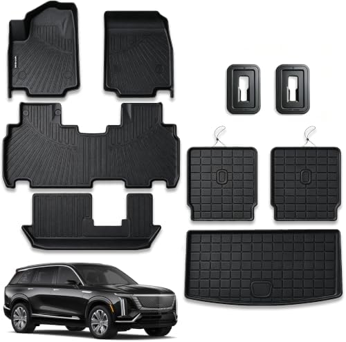 Floor Mats for 2026 2027 Cadillac VISTIQ（Vista） 7 Seat 2nd Row Bucket Seats by WAYIDSS