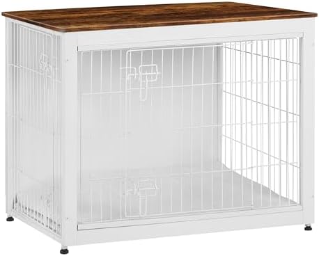DWANTON 38.5" XL Dog Crate Furniture with Cushion, Large Dog Kennel Indoor by DWANTON