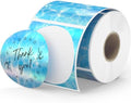 2" Holographic Thermal Sticker Labels, 500 Pcs Round Printable Thermal Waterproof Sticker Rainbow Glitter for Logo Design, Price/Name Tag, Barcode, DIY Custom, Aurora Light Blue, 500 Labels/Roll by FLYQGGO