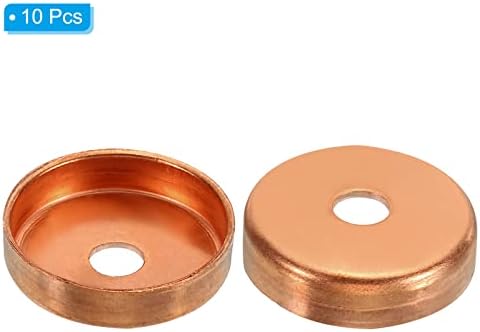 PATIKIL 1" Copper End Cap with 1/4" Hole, 10 Pcs Pipe Fitting Sweat Plug Connection for Water Pipe Plumbing, HVAC, Refrigeration System - Image 3