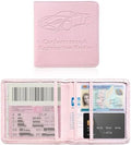 Ziciner Car Registration and Insurance Holder, Auto Card Document Glove Box Organizer with Magnetic Closure, Universal Vehicle Interior Accessories for Cars SUVs (Pink-Small) by Ziciner