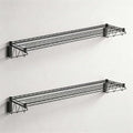2 Pack 14" x 60" Black Epoxy Wire Wall Shelf, NSF Heavy Duty Commercial Wall Mounted Storage Rack, Industrial Shelving for Garage, Warehouse by Zedfire