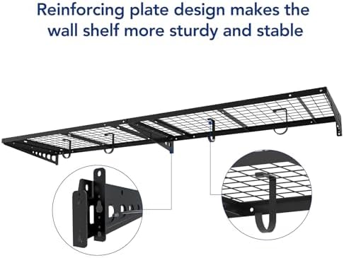 FLEXIMOUNTS 2 Pack 2x4ft Garage Storage with 4 Hooks, Black - Image 6