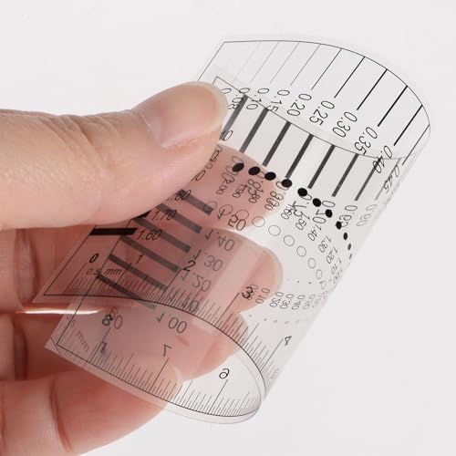 HARFINGTON High Precision SEC Size Estimation Chart 8cm Transparency Flaw Detection Film Ruler for Diameter and Line Width Defects Measuring - Image 6