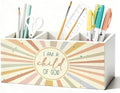 Boho Sunshine Christian Pen Holder, Christian Gifts Pencil Holder for Desk, I Am a Child of God Bible Verse Wooden Box Sign Decorations for Kids Nursery Room Bedroom Classroom Desk Tabletop by Unknown