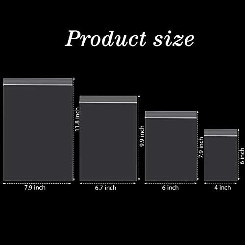 Zonon 100 Pcs Clear Reclosable Zipper Storage Bags Resealable Poly Bag, M - Image 2