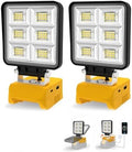 T-SUN LED Work Light Compatible with Dewalt 20V Battery, 52W 5200LM, 2 Pack by T-SUN