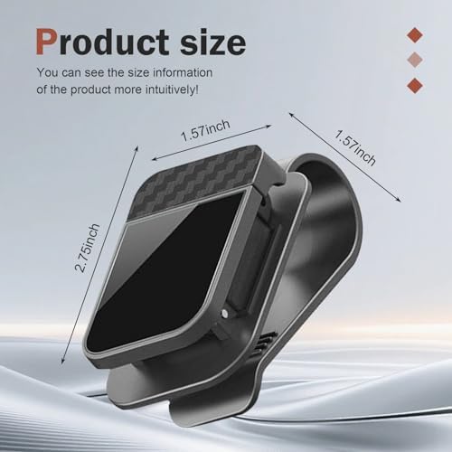 Car Sun Visor Glasses Holder, Carbon Fiber Vehicle Sun Visor Sunglasses Storage Organizer, Push-Button Eyeglasses Storage Organizer with Sponge, Universal for Most Cars (Black) - Image 2