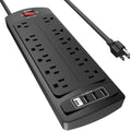 Yintar 6Ft Surge Protector Power Strip with 12 Outlets and 4 USB Ports by Yintar