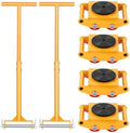 VEVOR Machine Skate, 6T Machinery Skate Dolly, 13228 lbs Machinery Moving Skate, Machinery Mover Skate with 360° Rotation Cap and PU Directional Rollers, Heavy Duty Industrial Moving Equipment, Yellow by VEVOR