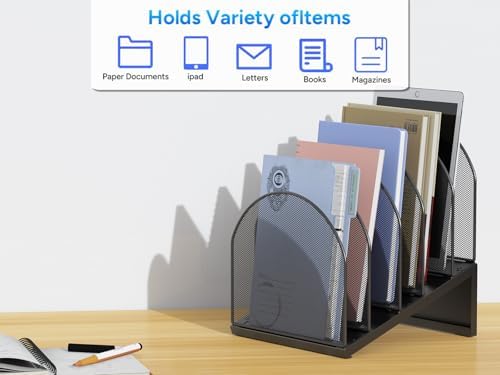 gianotter Desktop File Organizer with 5 Compartments - Image 7