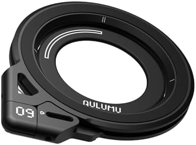 Aulumu G09 Magnetic Ring Grip | Omnidirectional Rotation | MagSafe Compatible | Aluminium Alloy Construction | Stable Dual-Sided Magnetic Attachment | Includes Handle Ring Phone Stand- Black by Aulumu