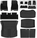3W Tesla Model 3 Highland 2024 2025 2026 Floor Mats, Full Set with Carpets by 3W