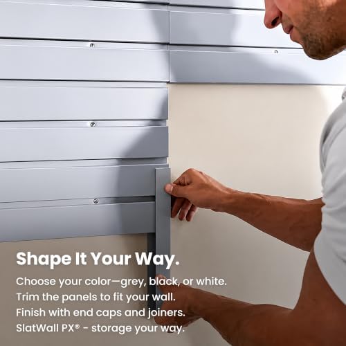 DLDIRECT Samples (White) - SlatWall Panel Garage Organizer: Heavy Duty Wall Mounted PVC Rack, Interlocking Slat Paneling for Garage Storage, SlatWall Board, Shelves System - Image 7