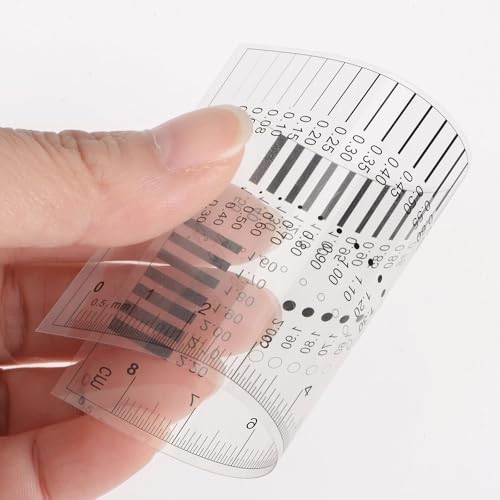 HARFINGTON High Precision SEC Size Estimation Chart 8cm 0.5mm Transparency Flaw Detection Film Ruler for Diameter and Line Width Defects Measuring - Image 6