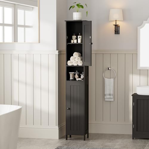 Homleke Tall Bathroom Storage Cabinet with 2 Doors, Slim Bathroom Cabinet - Image 2