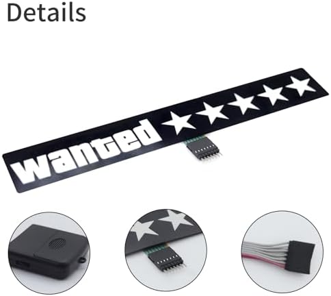 Light Up Decal Wanted Stars Led Stickers 4 Light Mode Glow Panels for Car Auto Window EL Panel Light Decoration - Image 4