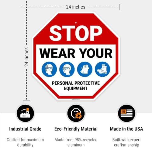 Stop Wear Your Personal Protective Equipment Sign, - Image 3