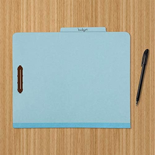 Amazon Basics Classification Folder for Documents and Organization, 1 Divider, 2" Embedded Fasteners, Letter Size, Light Blue, 10 Count (Pack of 2) - Image 5