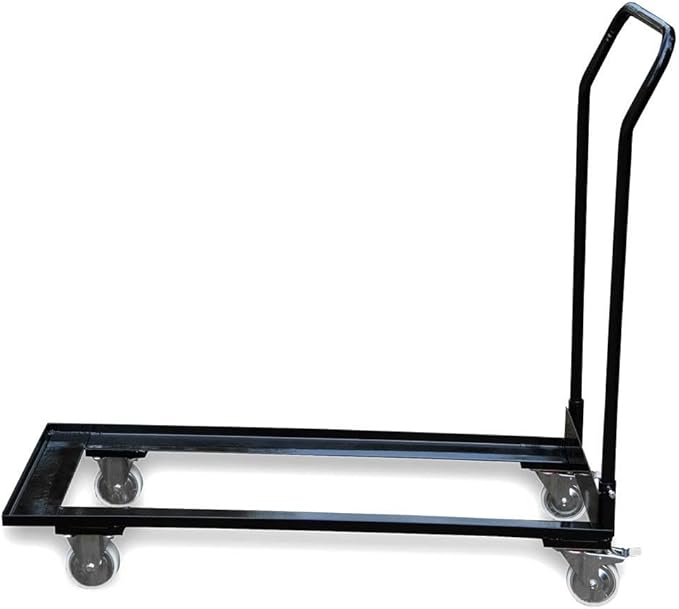 TentandTable Black Folding Chair Cart Rolling Push Dolly, Commercial Grade by TentandTable