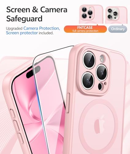 FNTCASE for iPhone 15 Pro Max Case, Fit for Magsafe, Glass Screen Protector - Image 4