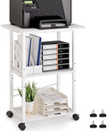 MARTY 3 Tier Large Printer Stand, Mobile Printer Table, Adjustable Shelf by MARTY
