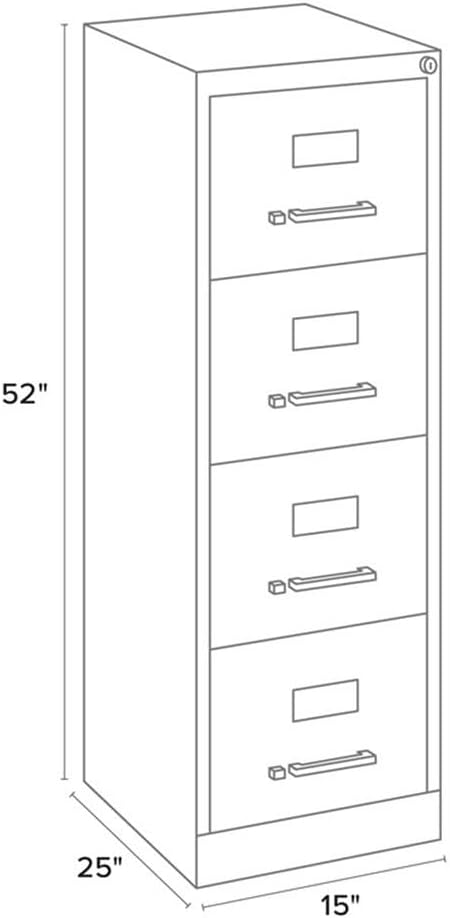 Pemberly Row 2 Drawers 27.75" Vertical Black Metal Filing Cabinet Lockable - Image 3