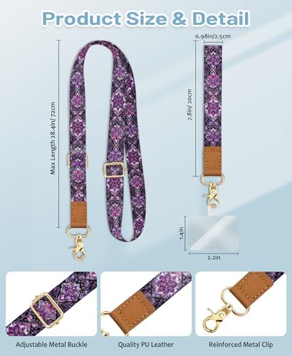 Yonlevres Phone Lanyard Crossbody Strap Wrist Neck Adjustable Women Boho - Image 6