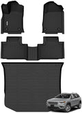 Car Floor Mats & Cargo Mat Custom for 2016-2021 Jeep Grand Cherokee & 2022 2023 Grand Cherokee WK (Not for L) All Weather Floor Mats for Jeep Grand Cherokee Trunk Mat Black Accessories by Wailtnb