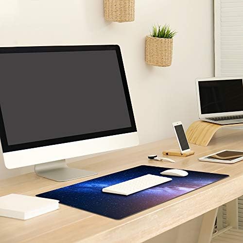 QiyI PU Leather Large Mouse Pad, Office Decor, 31.5" x 15.7", Starry Sky - Image 4